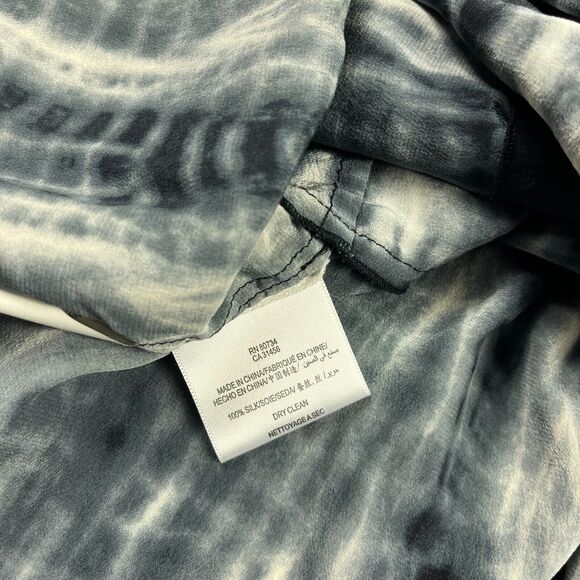 BCBGMaxazria Gisene Silk Tank Top Tie Dye Strappy Sleeve Ruffled Shirt SMALL - Picture 9 of 12